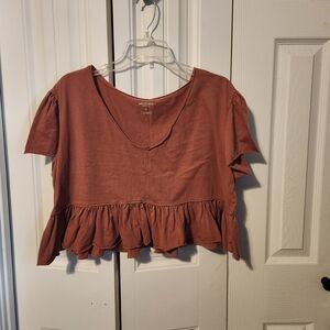 Arizona Jean Company Women's Crop Top - Rust